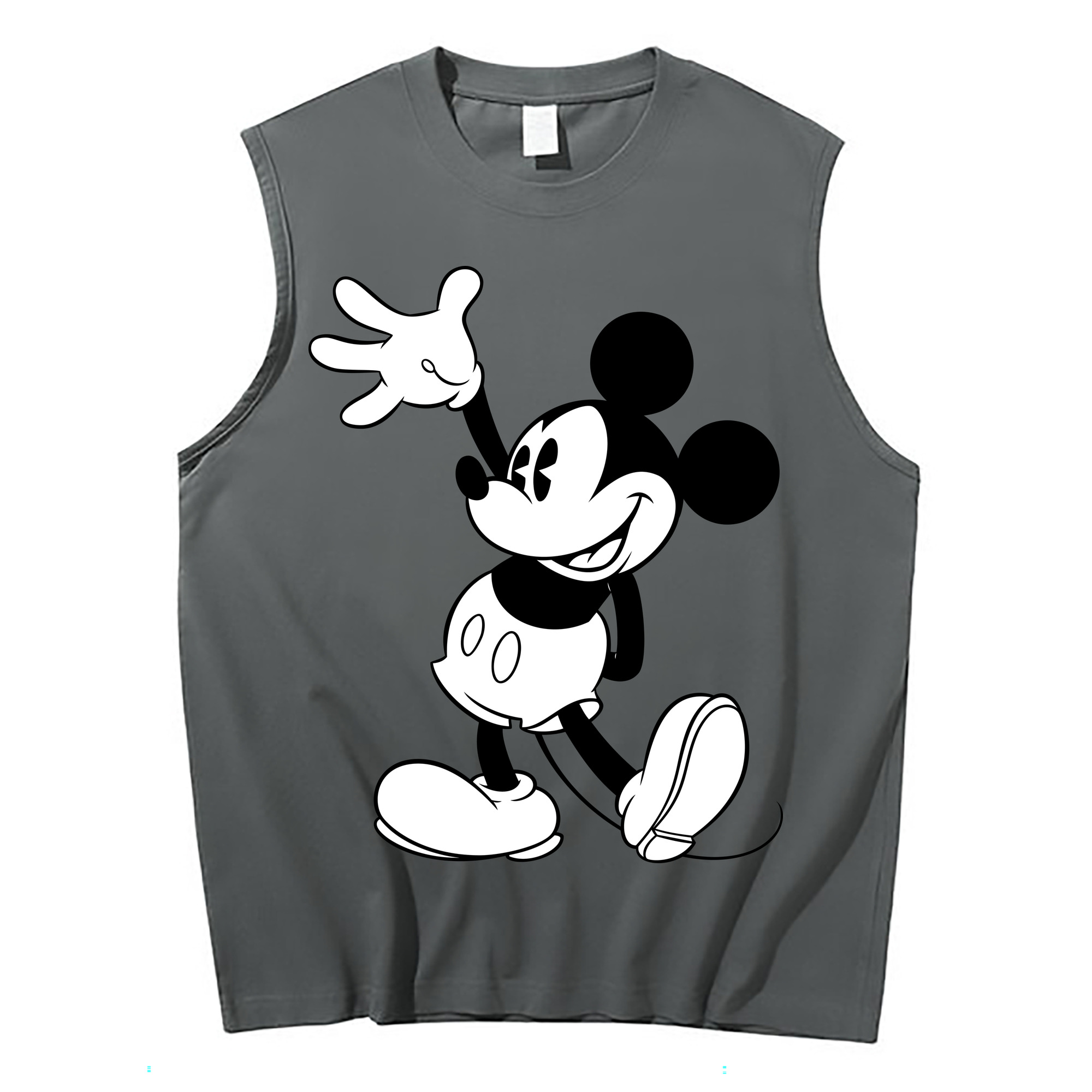 ミッキーマウス Mickey Mouse コットン100％タンクトップ（フロントプリント）